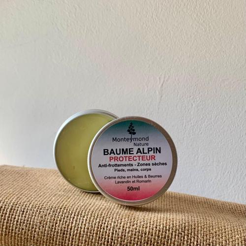 Baume alpin PROTECTEUR & hydratant- anti-frottements / zones sèches / pieds, mains, corps / 50 ml